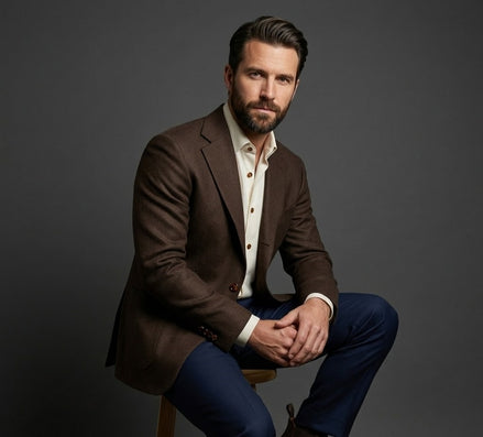 The Espresso | Flannel Twill | Super 120's | Woolmark Certified | Luxury Gift Boxed