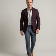 The Bordeaux | Flannel Twill | Super 120's | Woolmark Certified | Luxury Gift Boxed